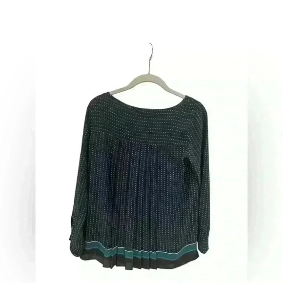 LOFT Polka Blue Dot Blouse Size XS Petite - Picture 3 of 3